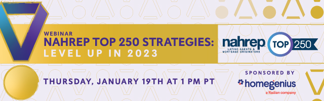 Successful real estate professionals have a strong presence in their social and professional circles; such connections are essential for a thriving career in real estate. Join NAHREP and homegenius for a live conversation on leveling up your 2023 strategy.